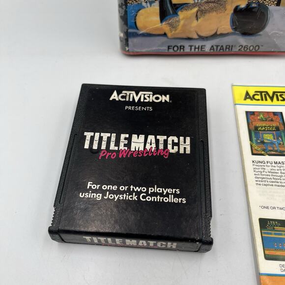 Atari 2600 Title Match Pro Wrestling Boxed Cartridge - Picture 5 of 9